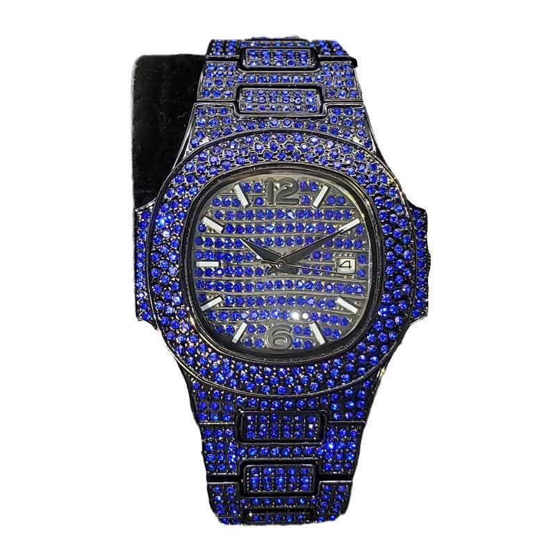 Special-Interest Vollbesetzte Diamant-Hip-Hop-Uhr