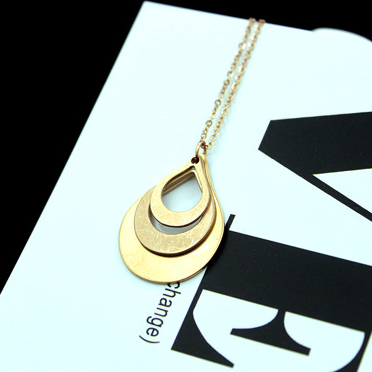 Grenzüberschreitender Wassertropfen-Kombinationsanhänger mit gravierbarem Buchstaben-Namen, kreativer englischer Schmuck, Muttertagsgeschenk