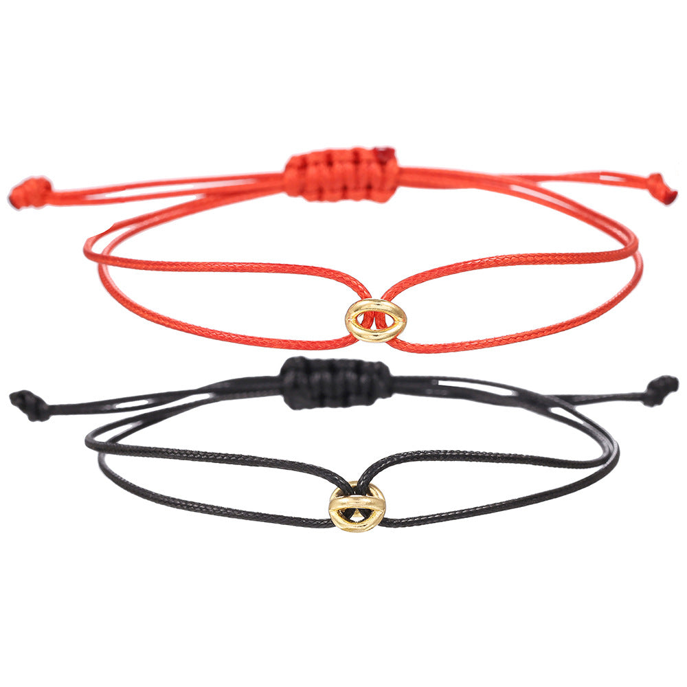 Glücks-Symbol-Armband Glücksperlen Paar Armband Set