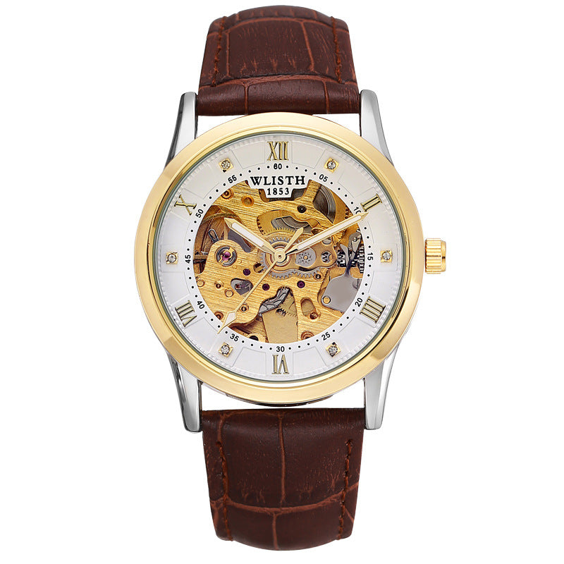Herren-Automatik-Uhr Mechanische Armbanduhr Edelstahl Wasserdicht