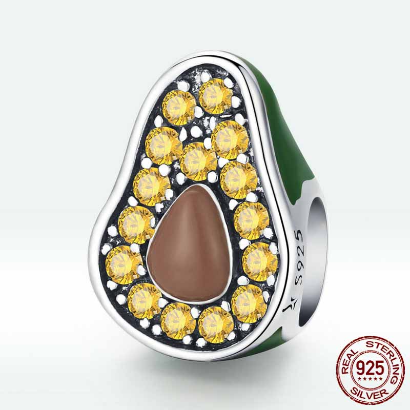 Avocado Sterling Silber S925 Perlen Öltropfen Perlen