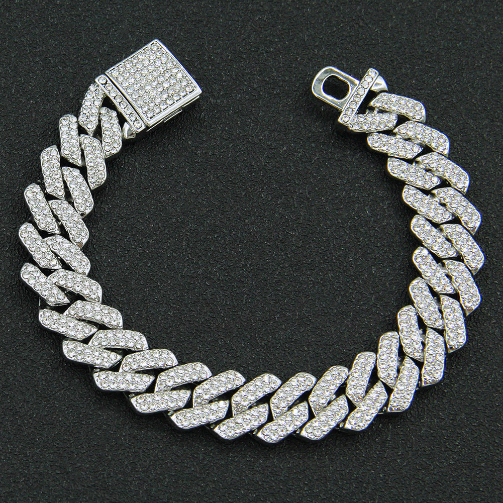 Herren Hip Hop Herrliche Diamant Diamant Cuban Gliederkette Halskette