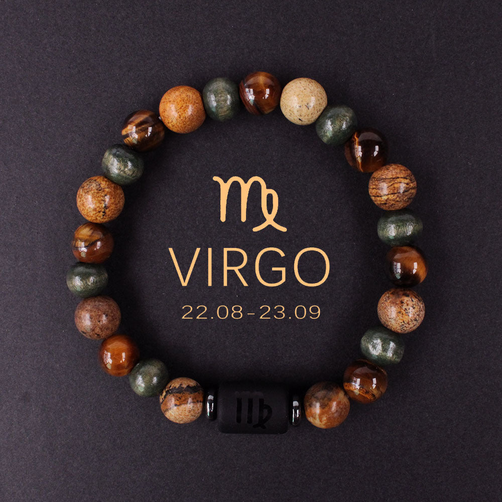 Twelve Constellation Couple Bracelet Tigereye Handmade Bracelet Shooter