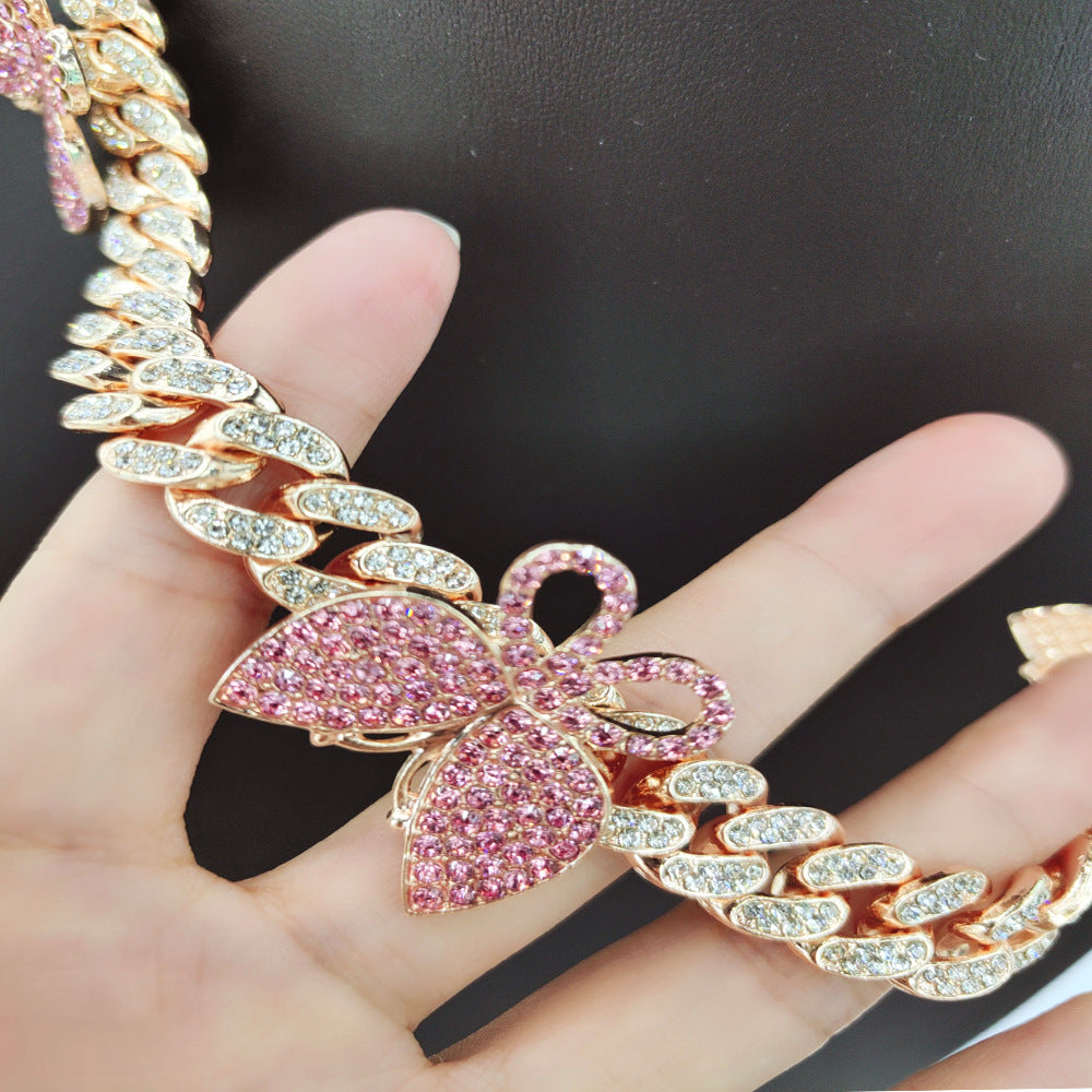 Collar cubano de mariposa para mujer