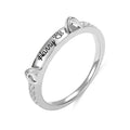 Personalisierter Haustier Katzenohren Namensring Modeschmuck