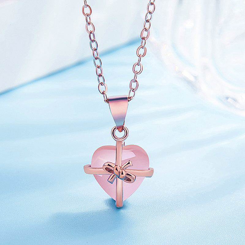 Anhänger aus Natur-Edelstein, Rosen-Anhänger