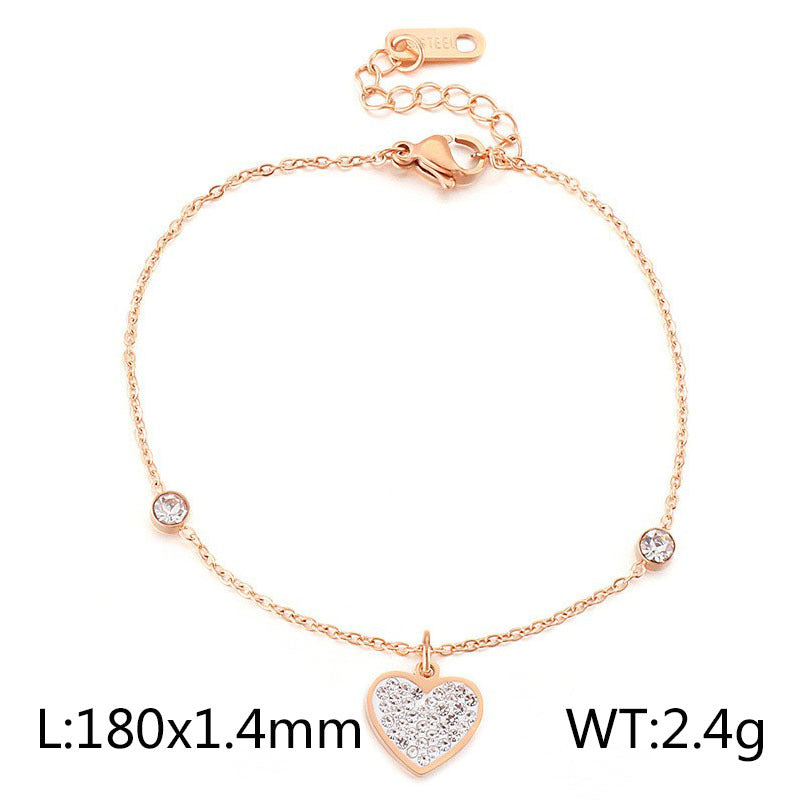 Schlichtes Damen-Edelstahlarmband „Liebe“