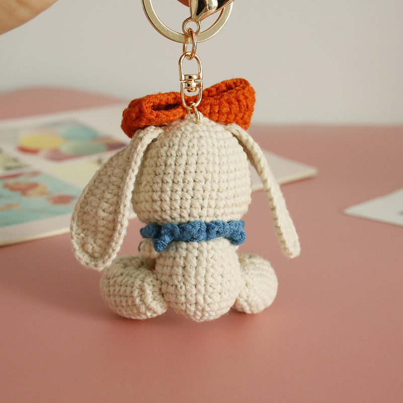 Exquisite Wool Crocheted Rabbit Pendant