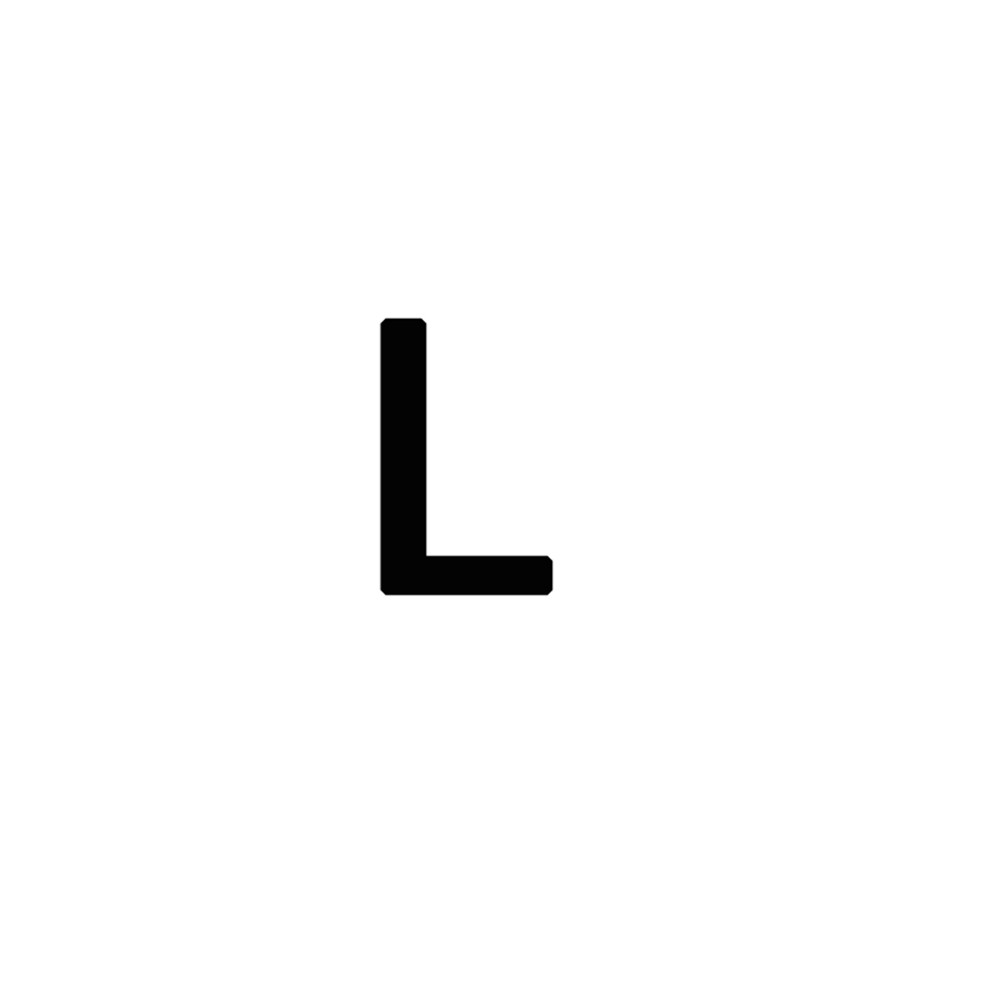 Llavero de acero inoxidable simple con letras a la moda