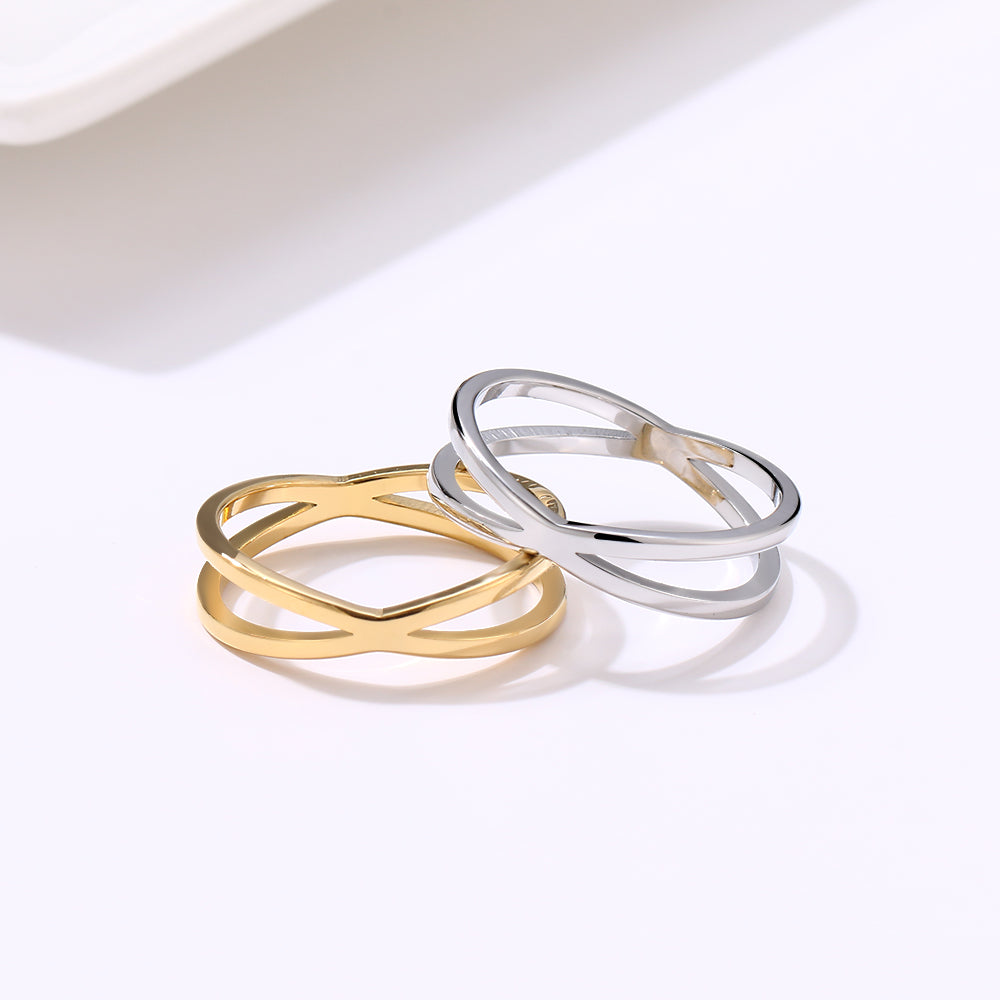 Anillos de oro estilo vintage bohemio con cruces para mujer para boda