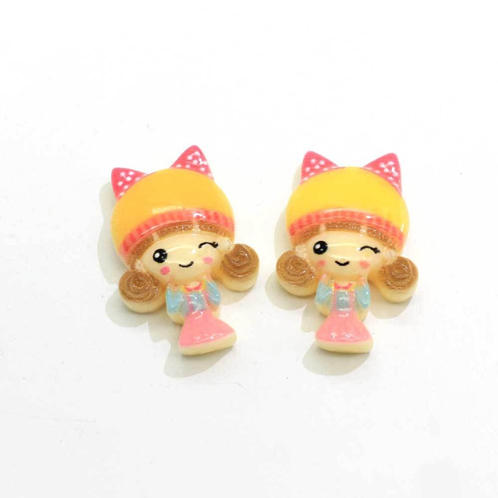 Bonito parche de resina de princesa de dibujos animados para niña, para hacer diademas y horquillas, accesorios, material decorativo para la funda del teléfono
