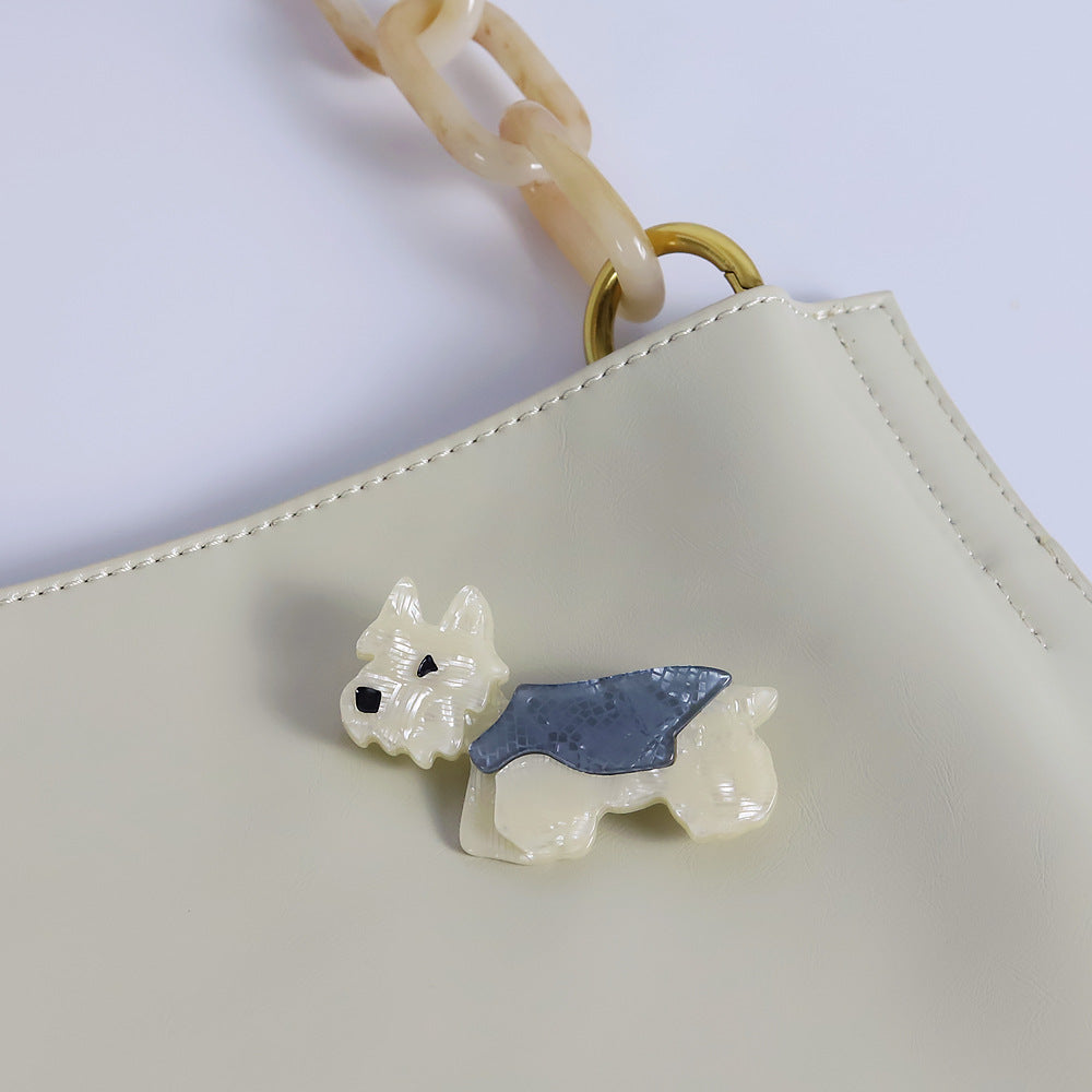Acrylic Animal Brooch Dog Cartoon