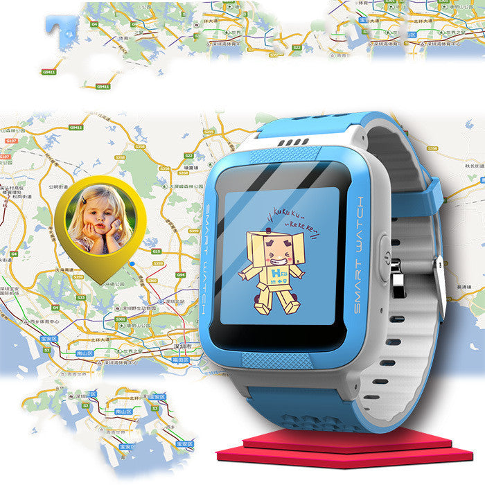 Aikou Smartwatch für Kinder, wasserdicht, Ortungsfunktion, Sprach-Mikro-Chat, Fernüberwachung, Geschenk für Kinder