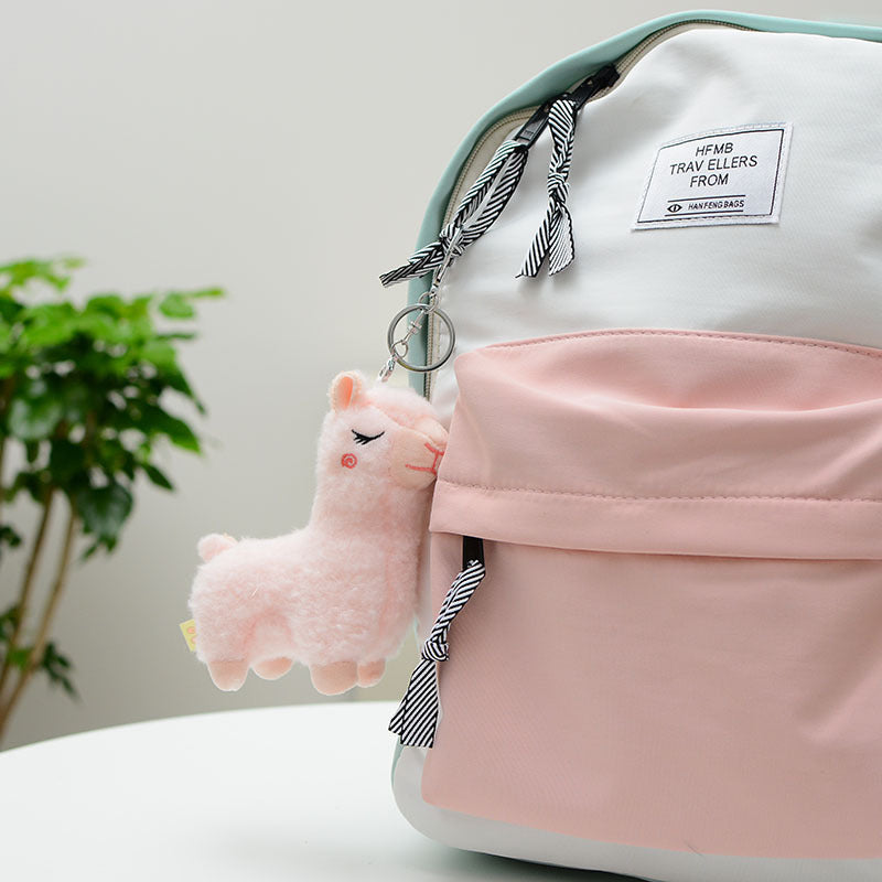 Simulación Alpaca Llavero Peluche Caballo de Lodo Muñeco Pequeño Colgante