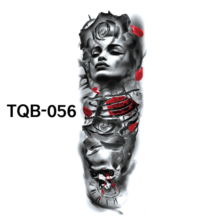 Pegatina de tatuaje impermeable de brazo completo