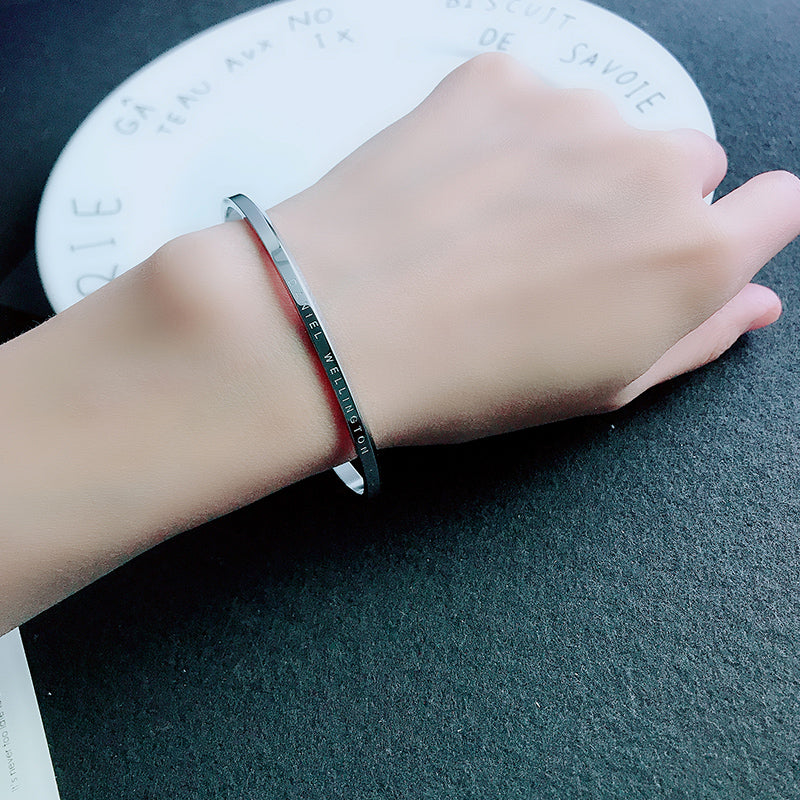 Roségold Titan Stahl Armband Damen Hand Schmuck Net Red