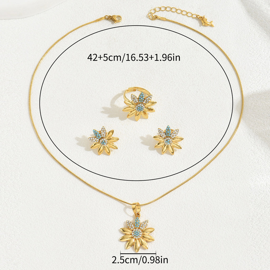 Damen schlichter Mode-Diamant-Halsketten-Anzug
