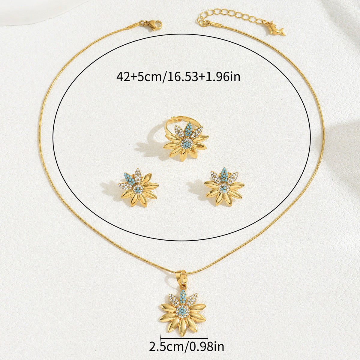 Damen schlichter Mode-Diamant-Halsketten-Anzug