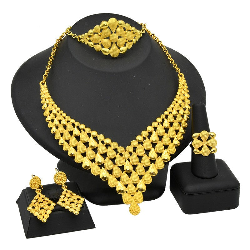 Nigeria Dubai 24K Gold Schmuckset