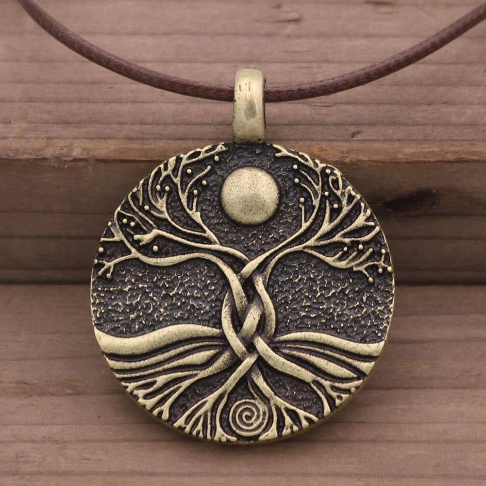 Colgante Árbol Lunar Antiguo Joyería de Moda Europea y Americana