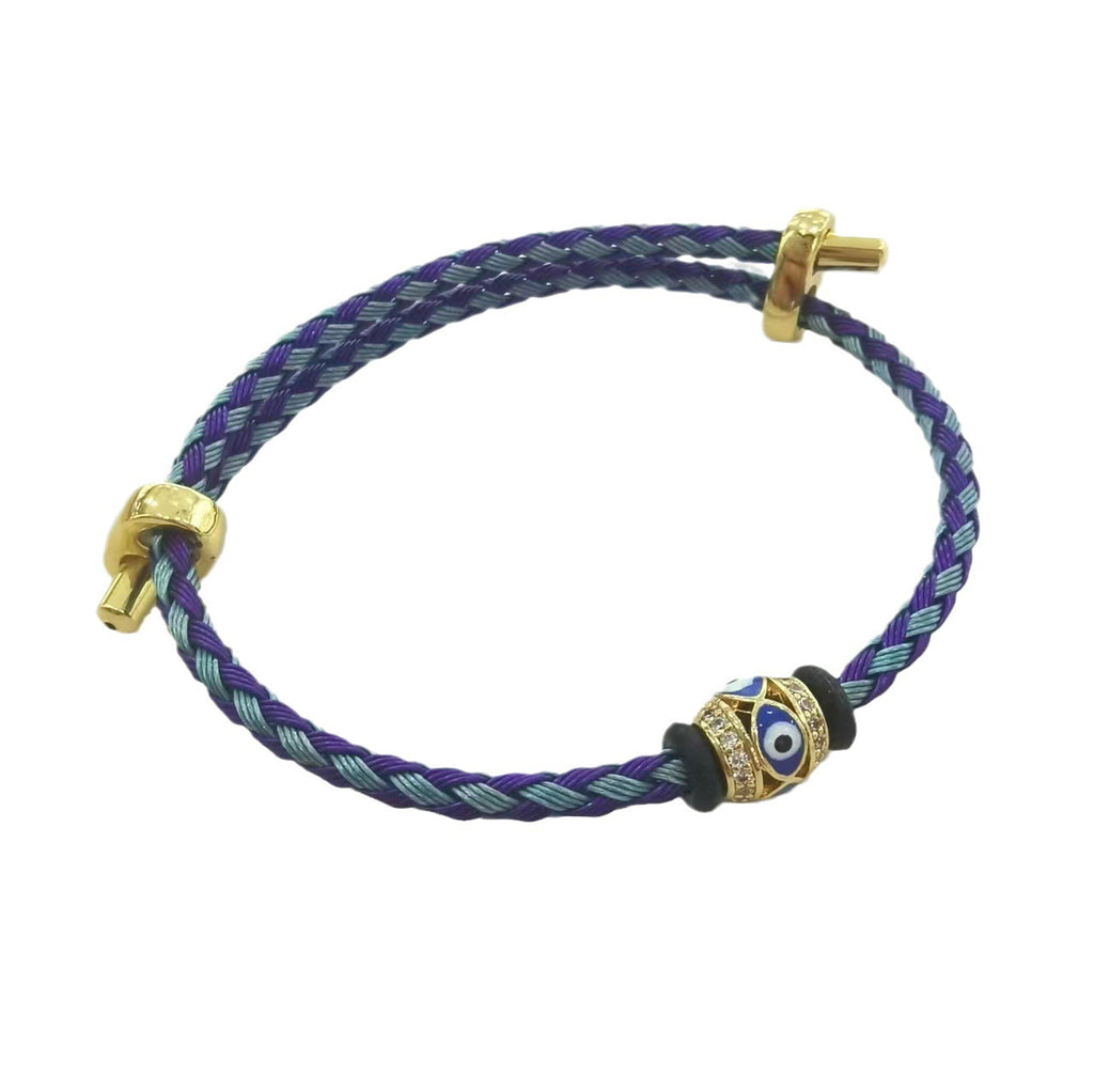 Mode Teufelsauge Farbe Stahlseil Augenarmband