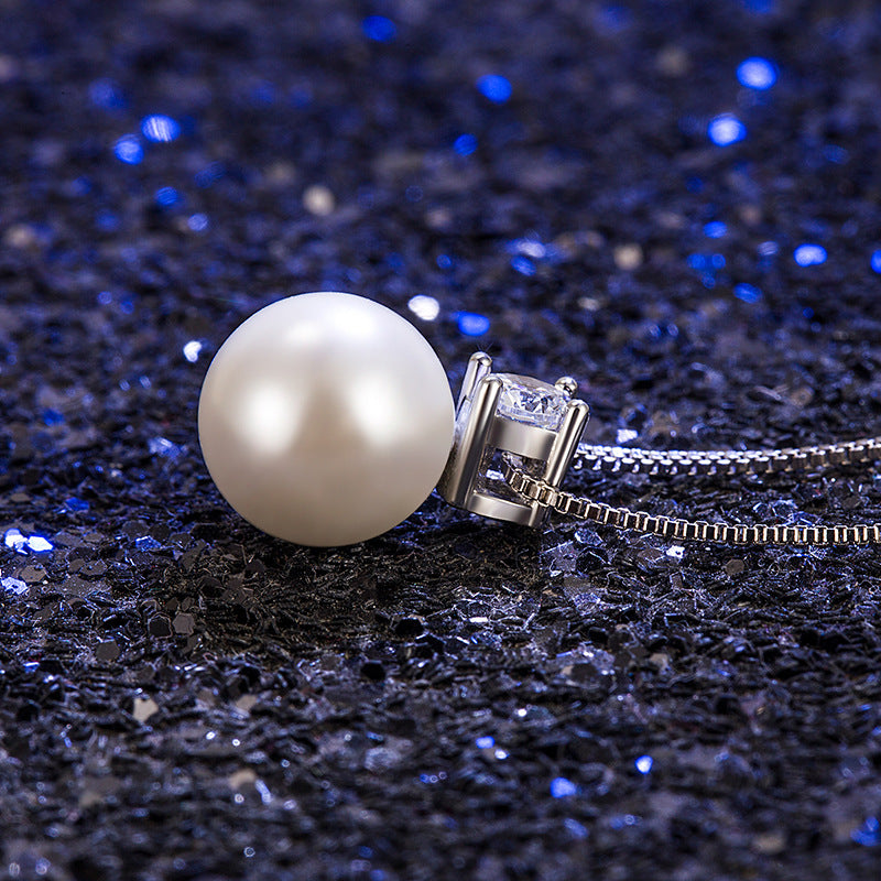 Damen Leichte Luxus Einzel-Strass Perlenkette