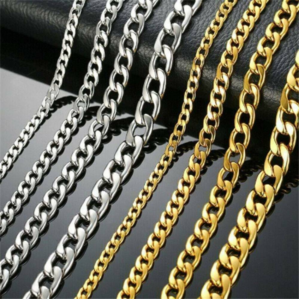 Cadena cubana de acero inoxidable para hombre