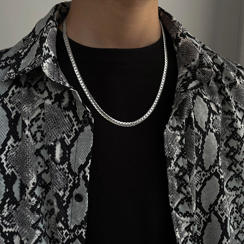 Edelstahl Titan Verschlüsselung geprägt NK Kette Herren und Damen Paarschmuck
