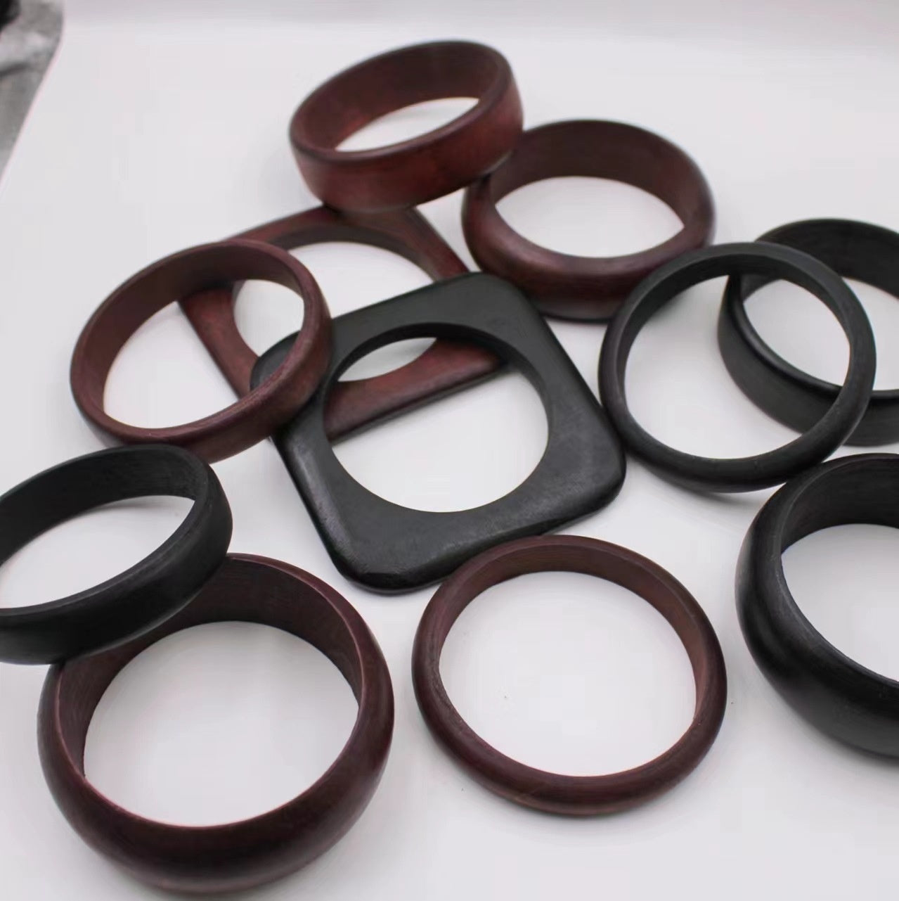 Square Bracelet Geometric Wooden Vintage