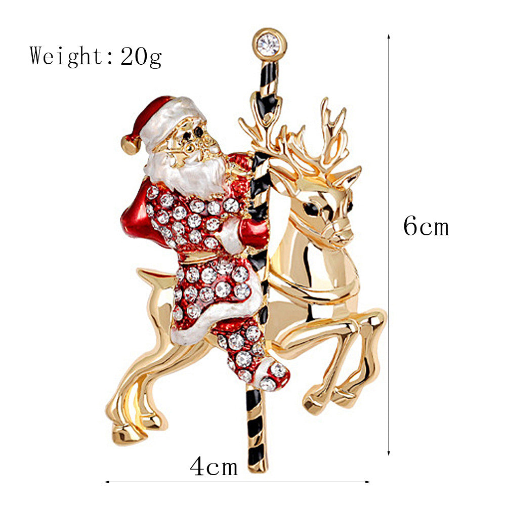 Damenmode schlichte geometrische Weihnachtsbrosche
