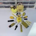Llavero de rayo amarillo brillante, juego de 16 llaveros