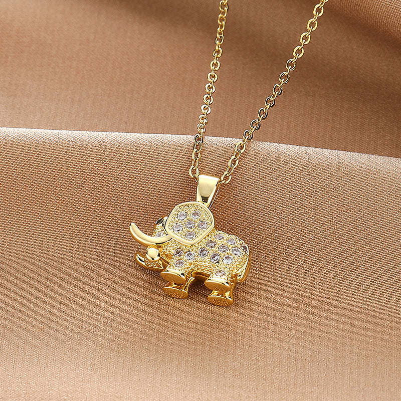 Fashion Elephant Pendant Necklace For Women