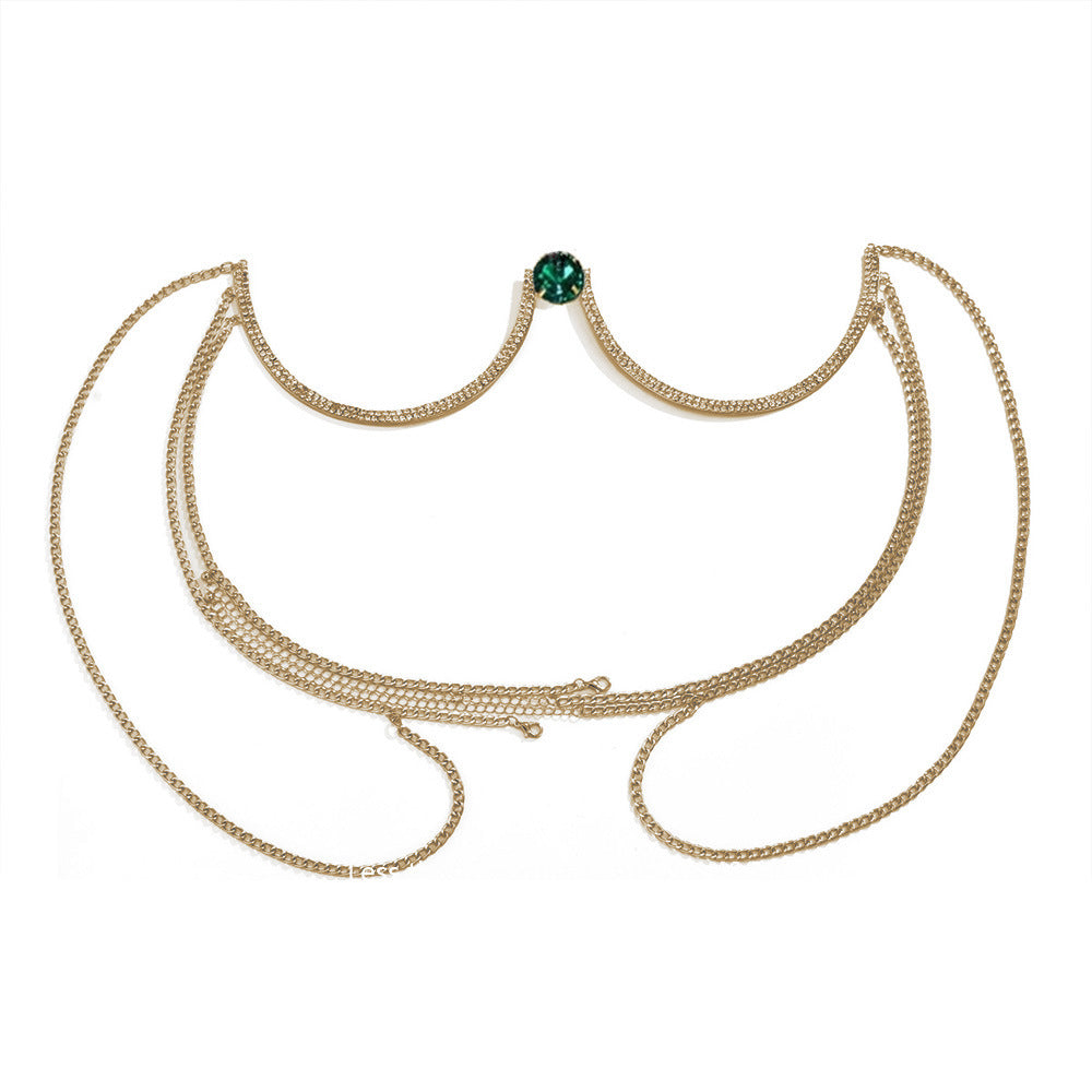 Peto de gema verde de moda para mujer