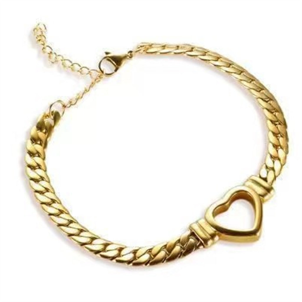 Personalisierte Liebeskette Armband für Frauen Mode Titan Stahl Nicht verblassende Schlüsselbeinkette Schmuck