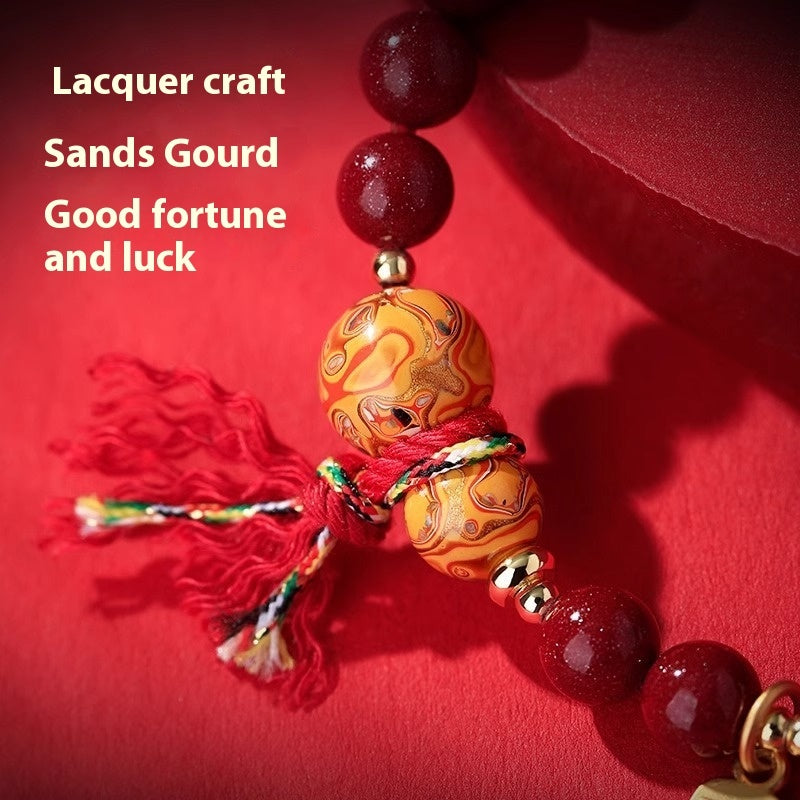 Year Of Birth Big Paint Beads Fu Lu Bracelet