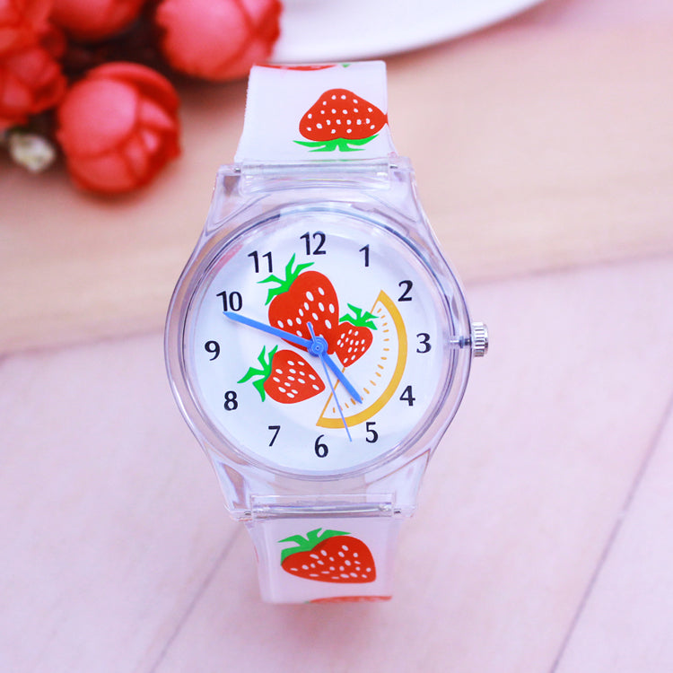 Jungen und Mädchen Kinder Gelee Transparente Uhr