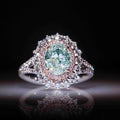 Damenmode blauer Kristall-Diamantring