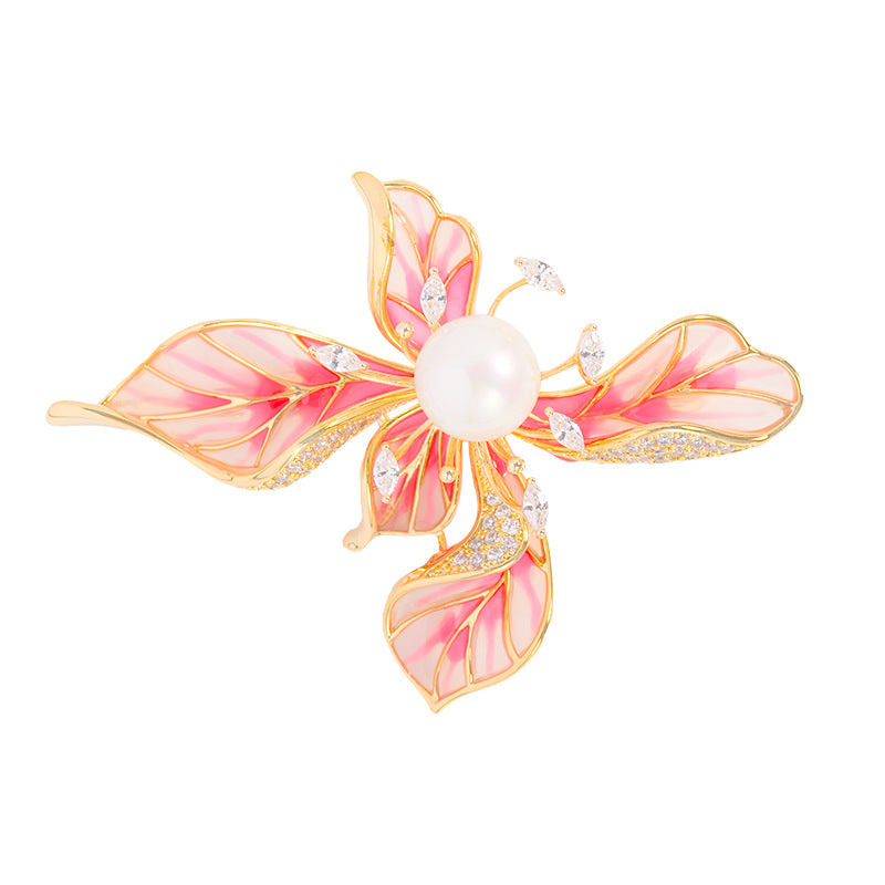 Five-petal Flower Vintage Corsage Pin Brooch