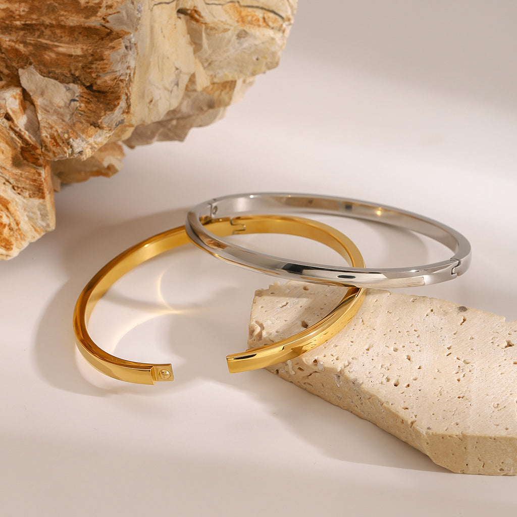 Europäisches und amerikanisches glänzendes Edelstahl-Armband mit Schnalle