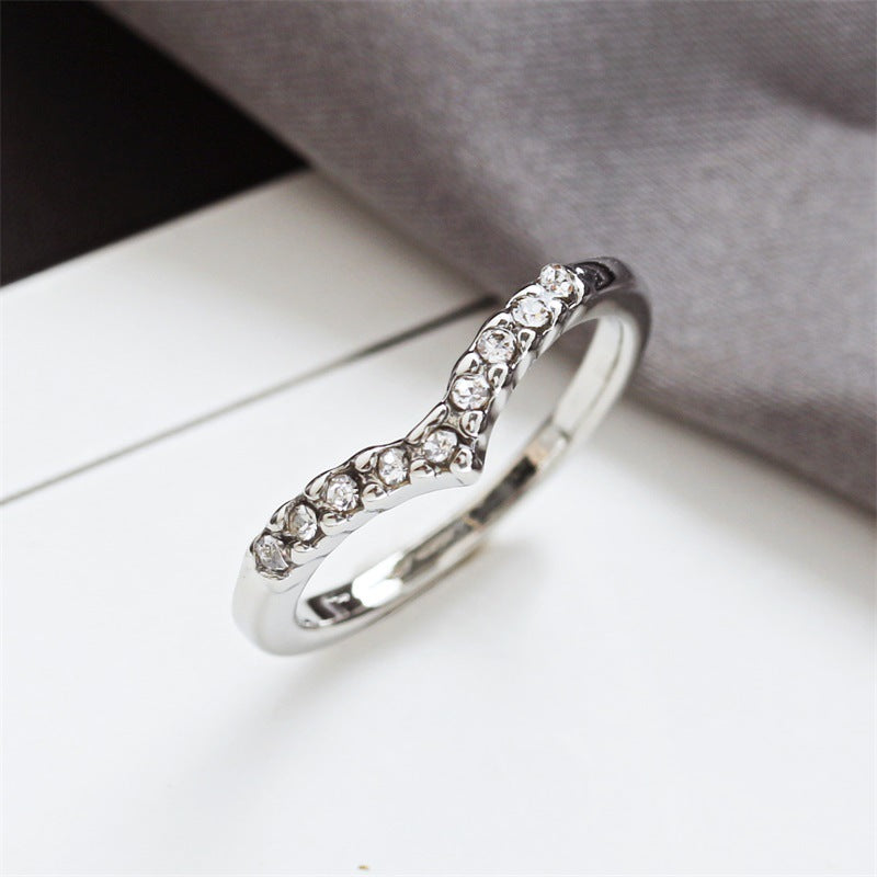 Schmuck Großhandel V-förmiges einzigartiges Diamant-Design