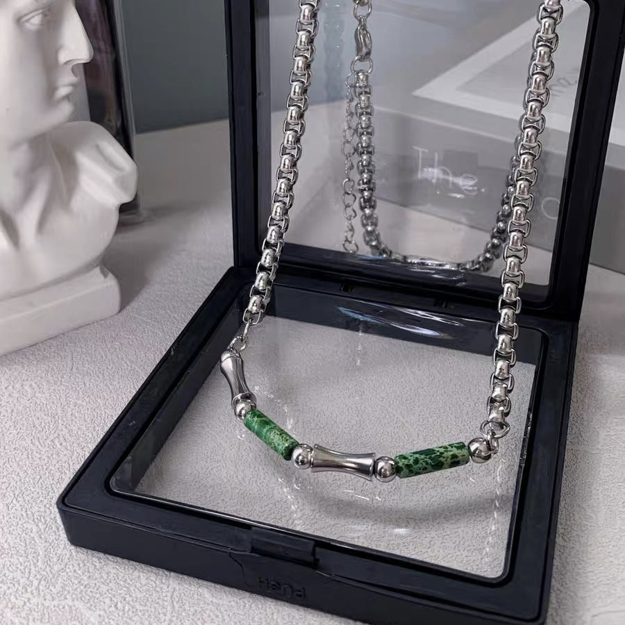 Cadena Lvzhu Keel de Bambú para Hombre