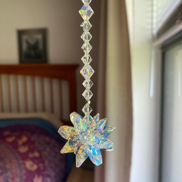 Kristallschnee-Hängeornament Magische Farbe Kristall-Dekoration Göttinnen-Stil Auto-Anhänger