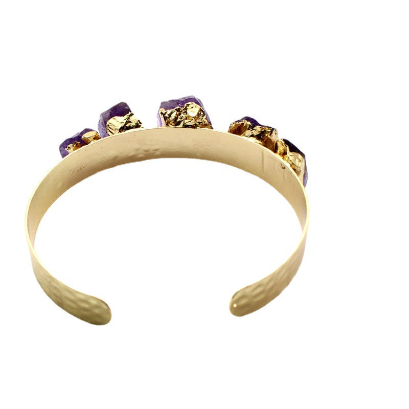 Pulsera de amatista amorfa de cristal