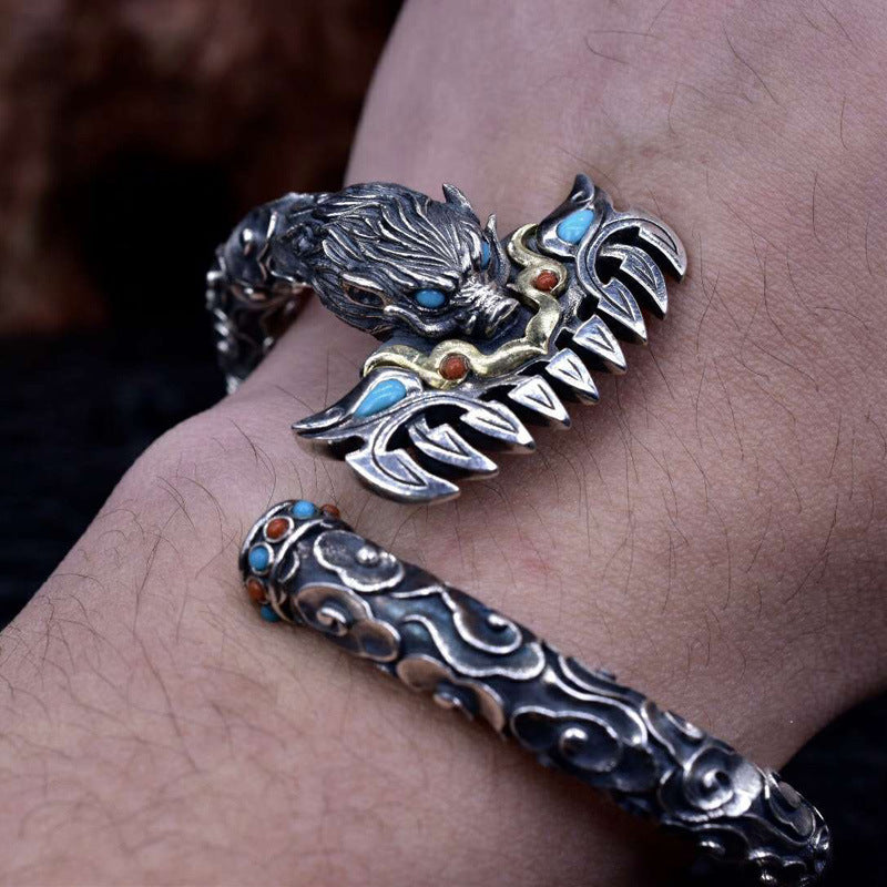 Nine-tooth Rake Bracelet Men's Domineering Handmade