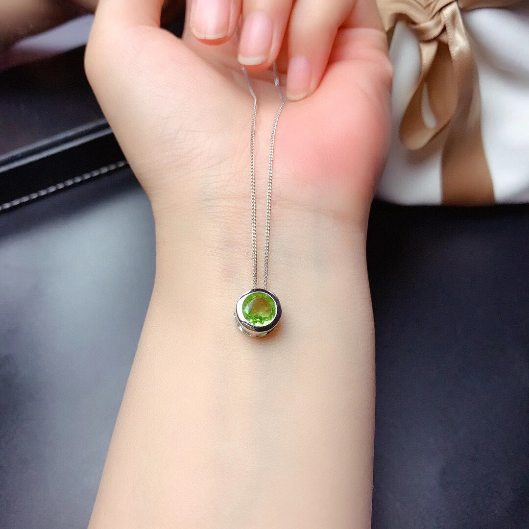 Damen Peridot Bubble Halskettenanhänger