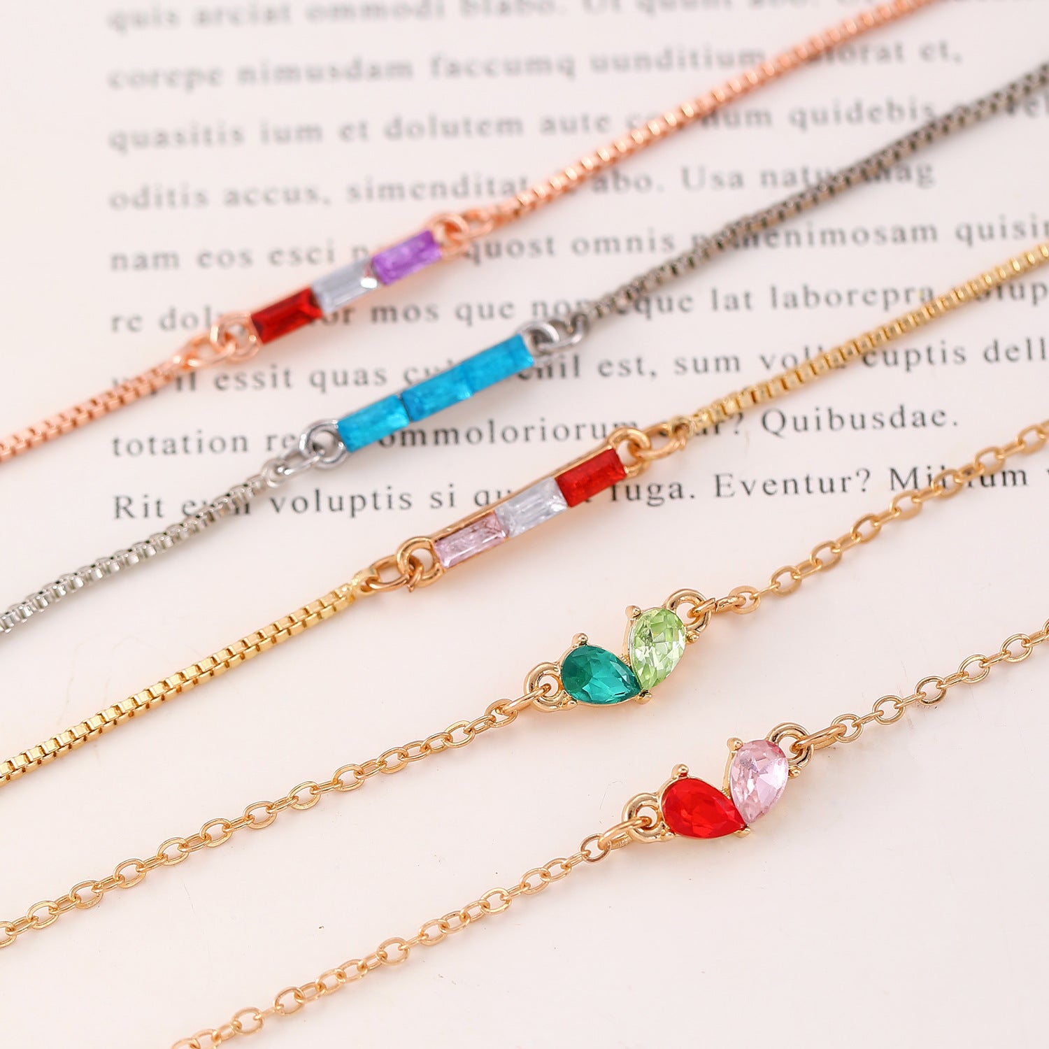 Pulsera de Amigas y Novias con Bloques de Color de Moda