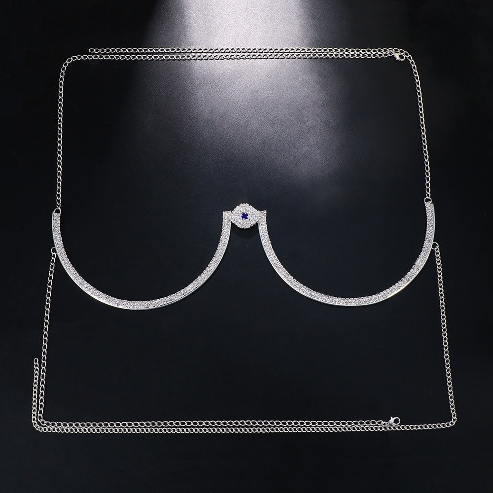 Cadena corporal de diamantes de imitación para mujer de verano