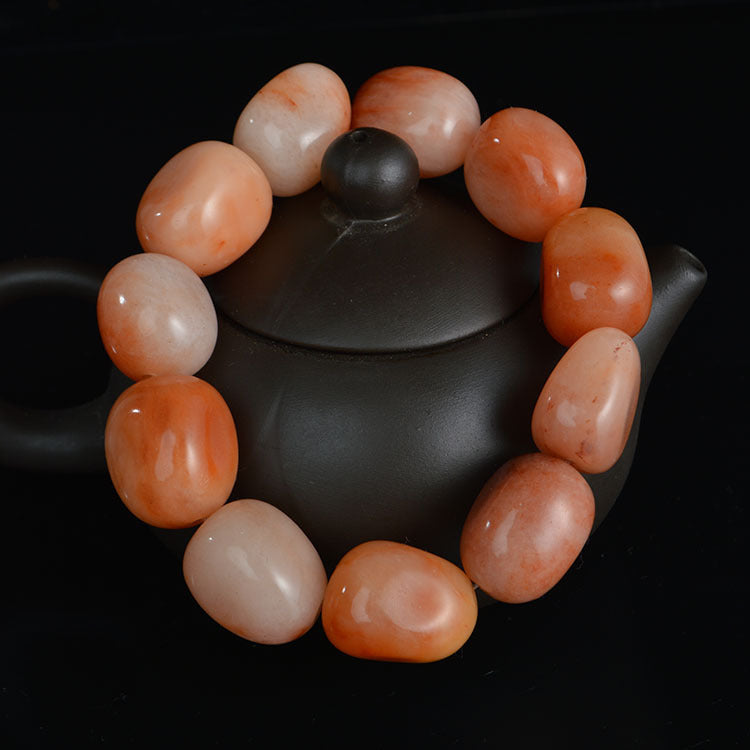 Pulsera de Guijarro de Jade Gobi Natural