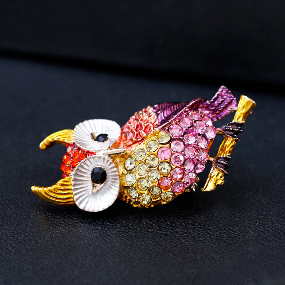 Broche Retro de Búho Gracioso y Lindo para Señora