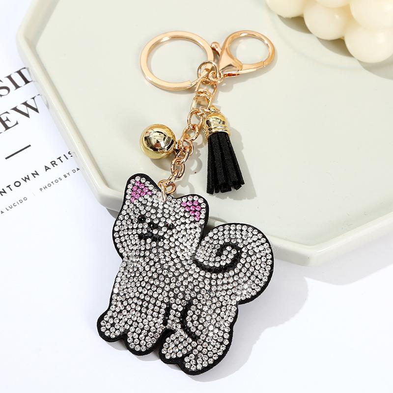 Colgante Llavero de Borla con Diamantes